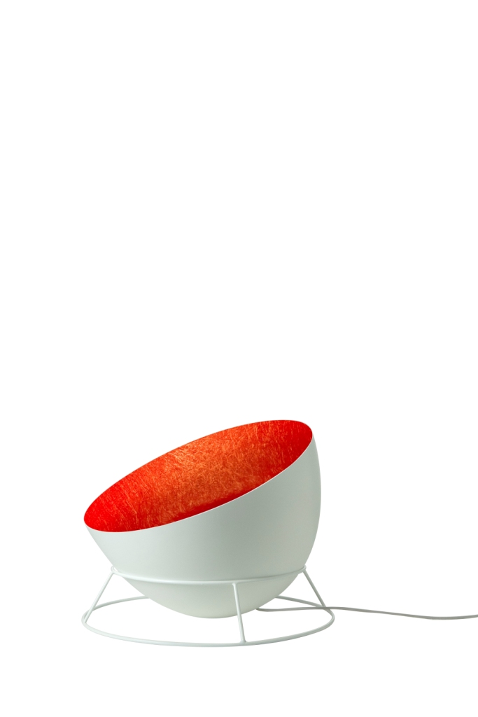 Lampada Da Pavimento H2O F In-Es Artdesign Collezione Luna Colore Bianco Rosso Dimensione 27,5 Cm Diam. 46 Cm